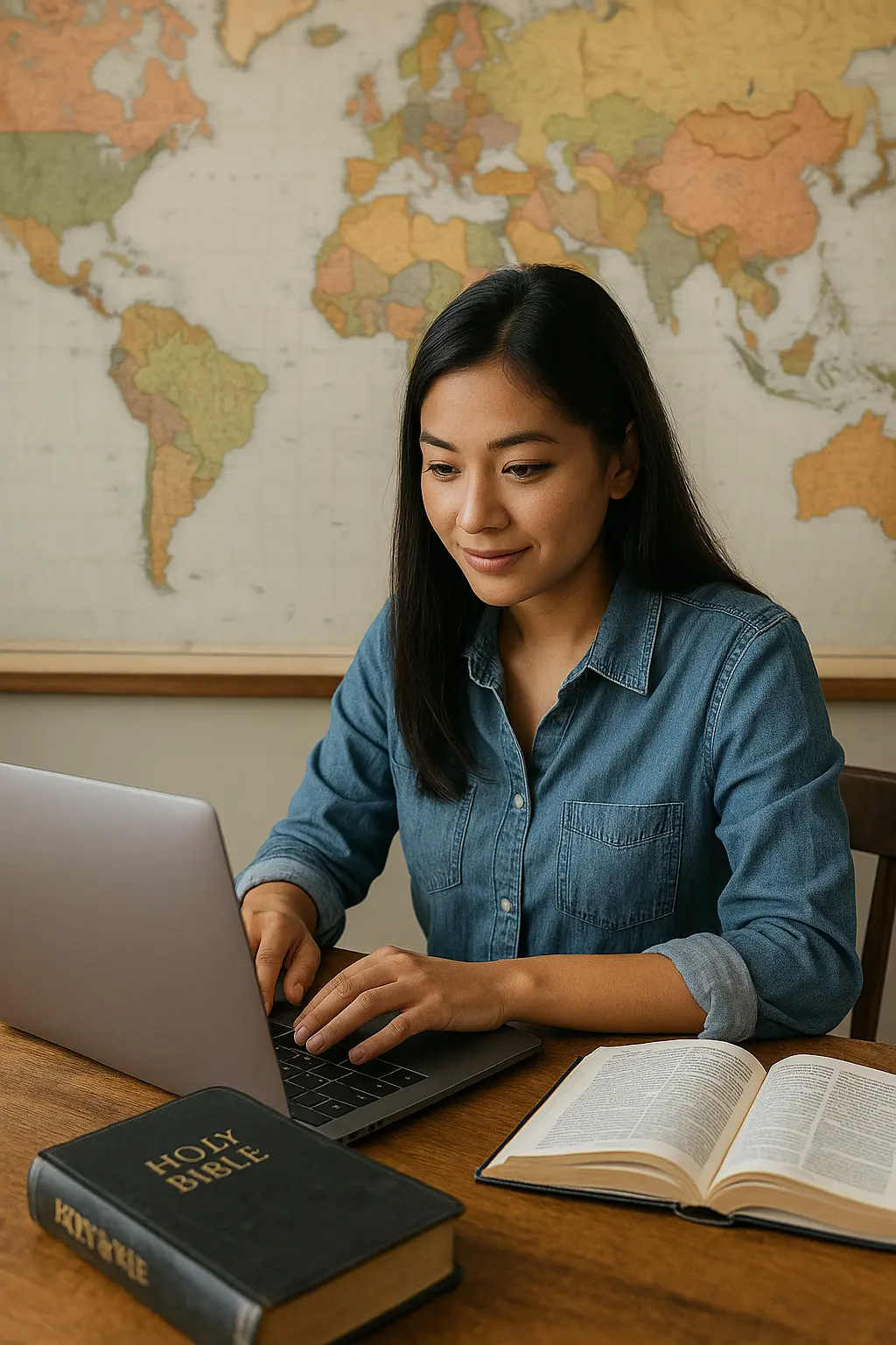 Woman searching Internet